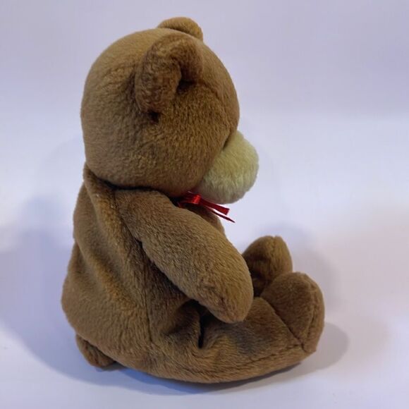 GUND Tender Teddy 2395 Brown Teddy Bear with Red Bow Excellent Used Condition 7” - Picture 4 of 9